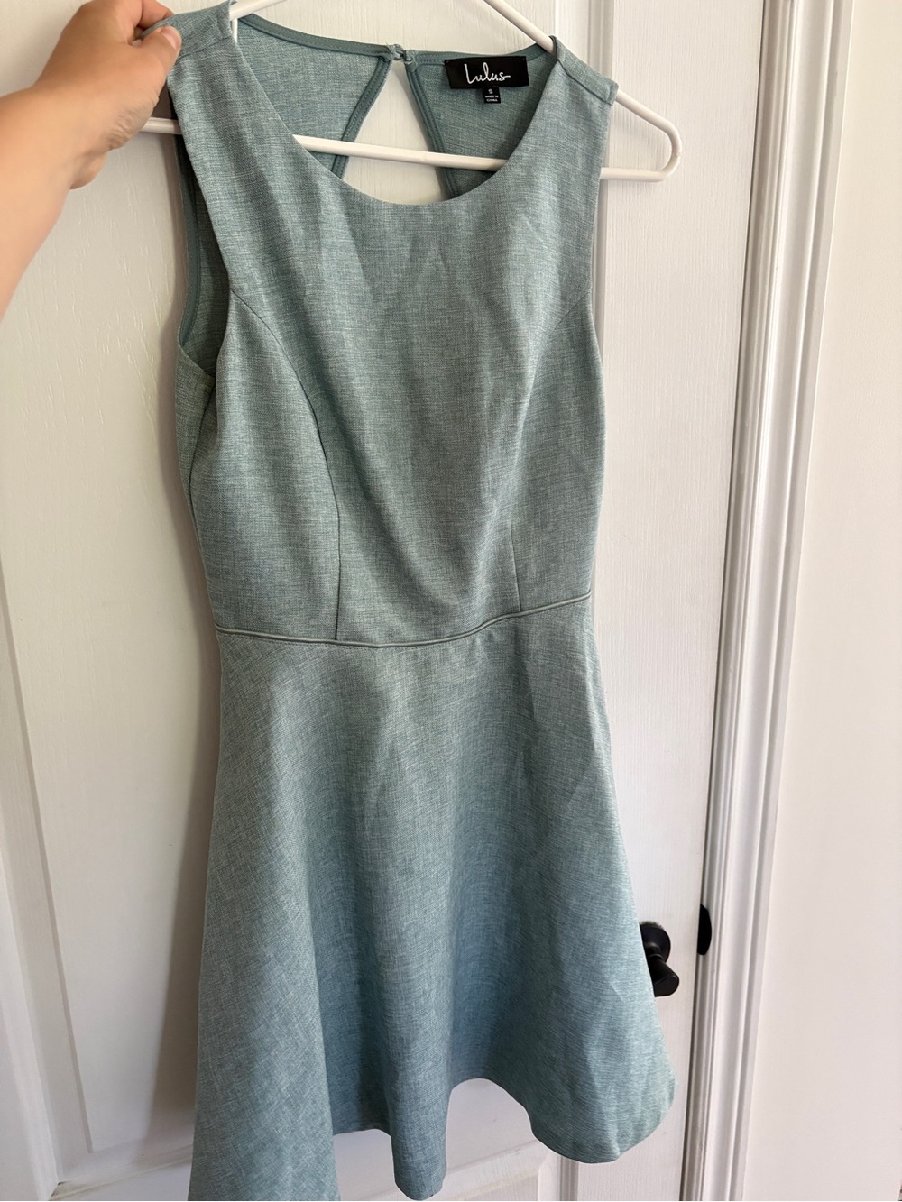Lulu's Seafoam Green Sleeveless Fit-and-Flare Dress